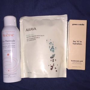 FabFitFun hyaluronic acid, thermal water, bathsalt